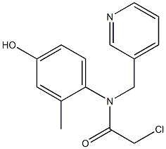 2-chloro-N-(4-hydroxy-2-methylphenyl)-N-((pyridin-3-yl)methyl)acetamide Struktur