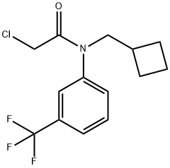 2-chloro-N-(cyclobutylmethyl)-N-(3(trifluoromethyl)phenyl)acetamide Struktur