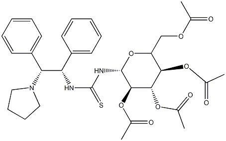 N-[(1S,2S)-1,2-diphenyl-2-(1-pyrrolidinyl)ethyl]-N'-(2,3,4,6-tetra-O-acetyl-β-D-glucopyranosyl)-Thiourea|N-[(1S,2S)-1,2-二苯基-2-(1-吡咯烷基)乙基]-N'-(2,3,4,6-四-O-乙酰基-Β-D-吡喃葡萄糖基)硫脲
