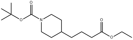 N-BOC-4-(4-ETHOXY-4-OXOBUTYL)PIPERIDINE Struktur