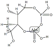 3-methyl-1,2,3,4-tetrahydroxybutane-1,3-cyclic bisphosphate Struktur