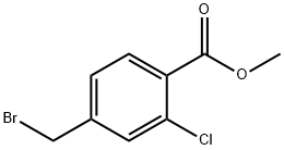 Benzoic acid,4-(broMoMethyl)-2- chloro-,Methyl ester Struktur