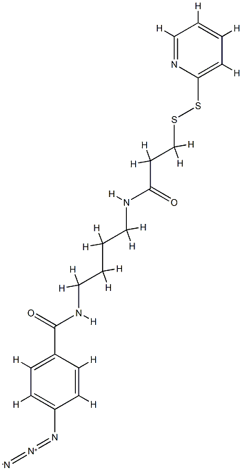 N-(4-(4-azidobenzamido)butyl)-3-(2'-pyridyldithio)propionamide Struktur