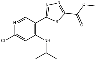 Methyl 5-(6-Chloro-4-(Isopropylamino)Pyridin-3-Yl)-1,3,4-Thiadiazole-2-Carboxylate(WXC05032) Struktur