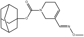 1(2H)-Pyridinecarboxylic acid, 3,6-dihydro-5-((methoxyimino)methyl)-,  tricyclo(3.3.1.1(sup 3,7))dec-1-yl ester, (E)- Struktur