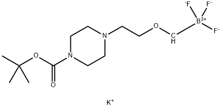 Potassium 2-{4-(N-Boc)-piperazin-1-yl}ethoxymethyltrifluoroborate Struktur