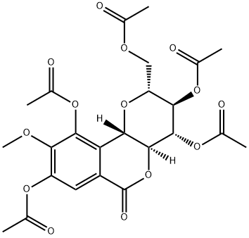 Bergenin pentaacetate Struktur