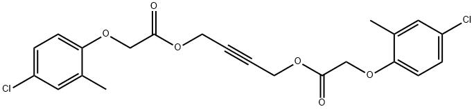 Bis[[(4-chloro-o-tolyl)oxy]acetic acid]2-butyne-1,4-diyl ester Struktur