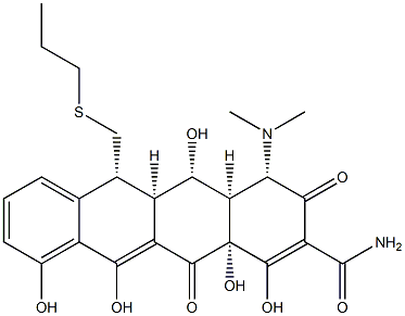 13-propylthio-5-hydroxy-6-deoxytetracycline Struktur