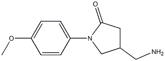 4-Aminomethyl-1-(4-methoxy-phenyl)-pyrrolidin-2-one Struktur