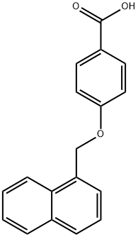 4-(naphthalen-1-ylmethoxy)benzoic acid Struktur