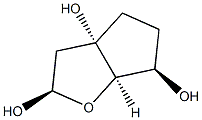 3aH-Cyclopenta[b]furan-2,3a,6-triol,hexahydro-,[2R-(2-alpha-,3a-bta-,6-alpha-,6a-bta-)]-(9CI) Struktur