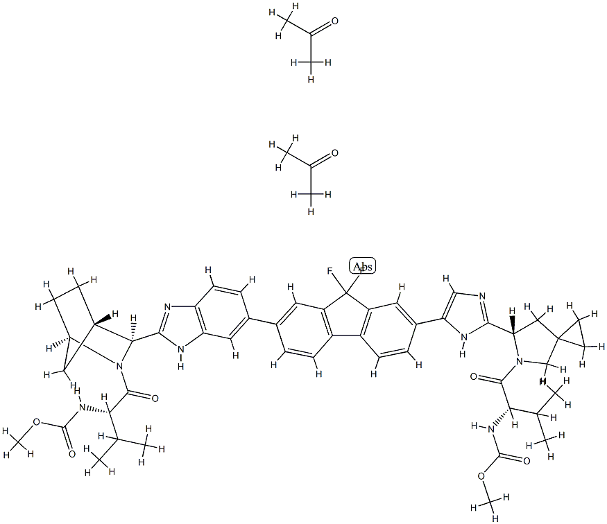 Ledipasvir diacetone Struktur