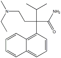 α-[2-[Ethyl(methyl)amino]ethyl]-α-isopropyl-1-naphthaleneacetamide Struktur