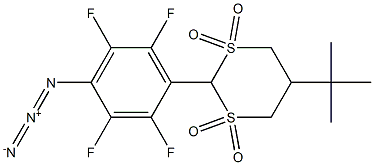 2-(4'-azidotetrafluorophenyl)-5-tert-butyl-1,3-dithiane-bis-sulfone Struktur