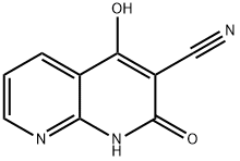 1,8-Naphthyridine-3-carbonitrile,1,2-dihydro-4-hydroxy-2-oxo-(9CI) Struktur