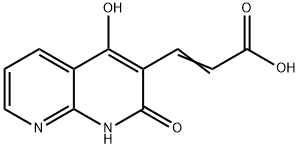 2-Propenoicacid,3-(1,2-dihydro-4-hydroxy-2-oxo-1,8-naphthyridin-3-yl)-(9CI) Struktur