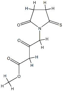 1-Pyrrolidinebutanoic  acid,  -bta-,2-dioxo-5-thioxo-,  methyl  ester Struktur