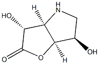 2H-Furo[3,2-b]pyrrol-2-one,hexahydro-3,6-dihydroxy-,[3R-(3-alpha-,3a-alpha-,6-bta-,6a-alpha-)]-(9CI) Struktur