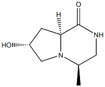 Pyrrolo[1,2-a]pyrazin-1(2H)-one, hexahydro-7-hydroxy-4-methyl-, [4R-(4-alpha-,7-ba-,8a-ba-)]- (9CI) Struktur