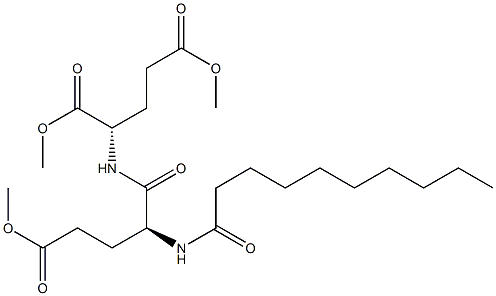 N-(N-Decanoyl-L-α-glutamyl)-L-glutamic acid trimethyl ester Struktur