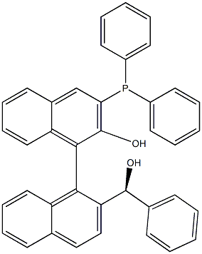 (R)-2-Hydroxy-3-(diphenylphosphino)-2’-[(S)-hydroxy(phenyl)methyl]-[1,1’-binaphthalene] Struktur