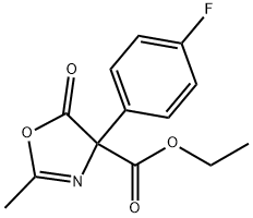 4-Oxazolecarboxylic  acid,  4-(4-fluorophenyl)-4,5-dihydro-2-methyl-5-oxo-,  ethyl  ester Struktur