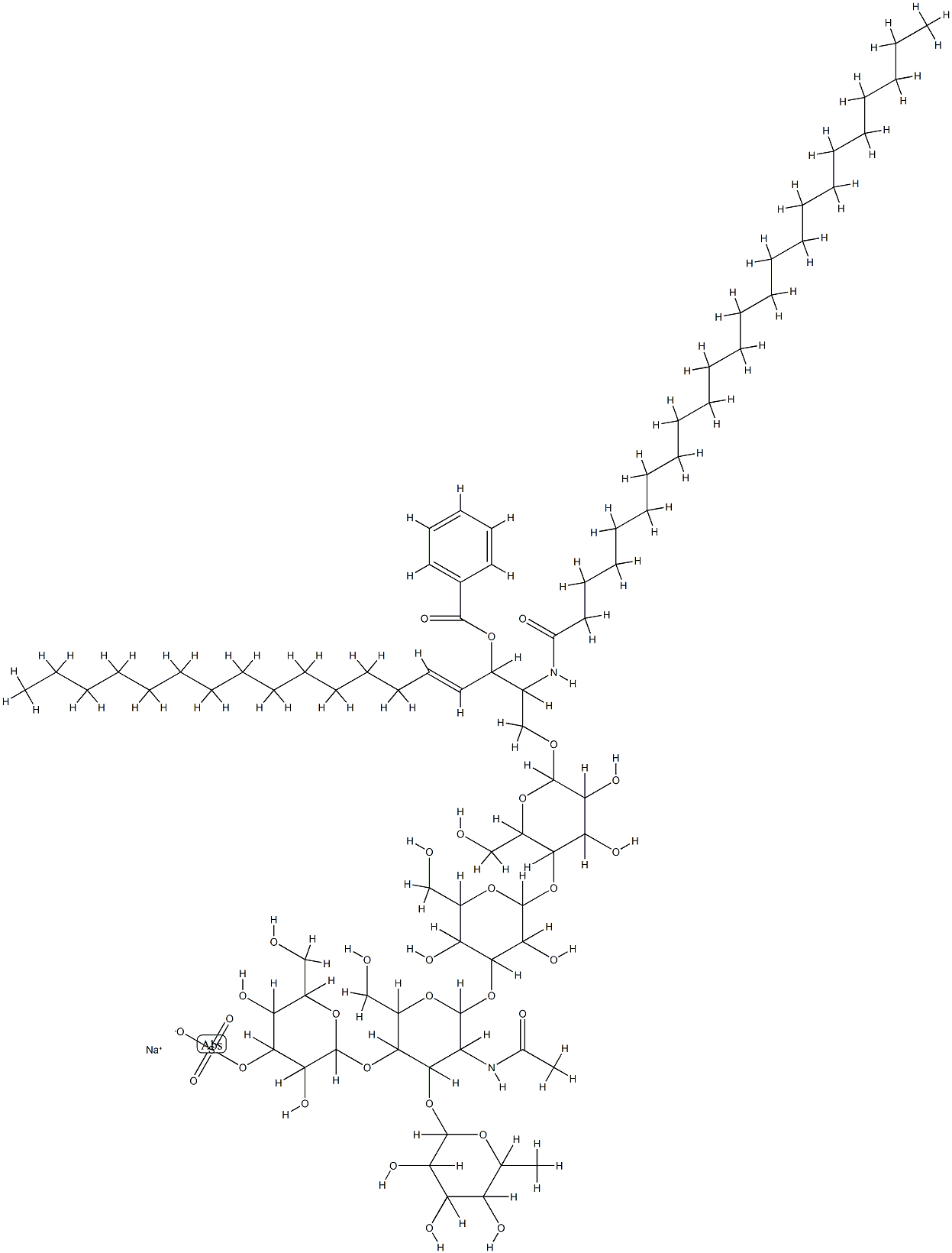 3-sulfo-Le(x) pentaosylceramide Struktur