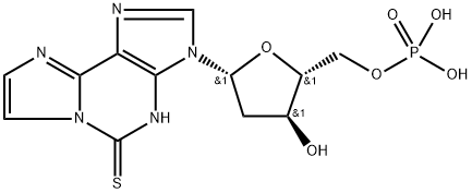 3-(2-Deoxy-5-O-phosphono-β-D-erythro-pentofuranosyl)-3,4-dihydro-5H-iMidazo[2,1-i]purine-5-thione Struktur