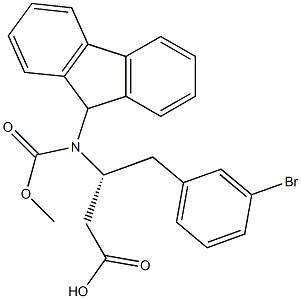 Fmoc-(R)-3-Amino-4-(3-bromo-phenyl)-butyric acid Struktur