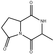 Pyrrolo[1,2-a]pyrazine-1,4,6(7H)-trione, 2,3,8,8a-ba--tetrahydro-3-methyl- (8CI) Struktur