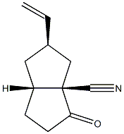 3a(1H)-Pentalenecarbonitrile,2-ethenylhexahydro-4-oxo-,(2-alpha-,3a-alpha-,6a-alpha-)-(9CI) Struktur