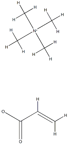 N,N,N-Trimethylmethanaminium·propenoic acidanion Struktur