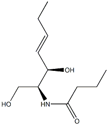 (2S,3R,4E)-2-Butyrylamino-4-hepten-1,3-diol Struktur