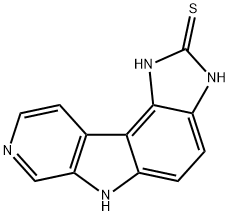 Pyrido[4,3:4,5]pyrrolo[3,2-e]benzimidazole-2(1H)-thione,  3,6-dihydro- Struktur