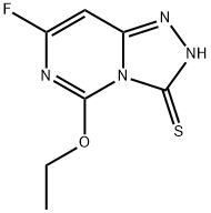 1,2,4-Triazolo[4,3-c]pyrimidine-3(2H)-thione,5-ethoxy-7-fluoro-(9CI) Struktur