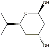 2H-Pyran-2,4-diol,tetrahydro-6-(1-methylethyl)-,[2R-(2alpha,4bta,6alpha)]-(9CI) Struktur