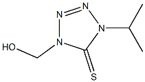 5H-Tetrazole-5-thione,1,4-dihydro-1-(hydroxymethyl)-4-(1-methylethyl)-(9CI) Struktur