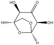 D-ribo-Hexopyranos-3-ulose, 1,6-anhydro-, beta- (8CI) Struktur