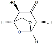 D-arabino-Hexopyranos-3-ulose, 1,6-anhydro-, beta- (8CI) Struktur