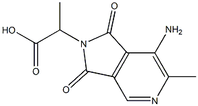 2H-Pyrrolo[3,4-c]pyridine-2-acetic  acid,  7-amino-1,3-dihydro--alpha-,6-dimethyl-1,3-dioxo- Struktur