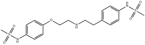 Dofetilide Related Compound A (25 mg) (N-[4-(2-(2-[4-(methanesulfonamido)phenoxy]ethyl)amino)phenyl]methanesulfonamide) Struktur