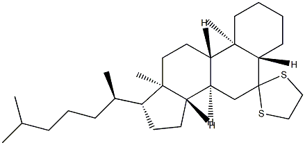 6,6-Ethylenedithio-5α-cholestane Struktur