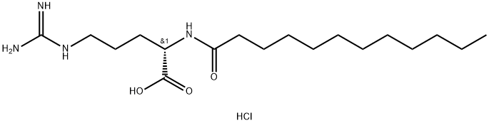 Lauroyl Arginine (100 mg) ((S)-2-dodecanamido-5-guanidinopentanoic acid hydrochloride) Struktur