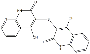 1,8-Naphthyridin-2(1H)-one,3,3-thiobis[4-hydroxy-(9CI) Struktur