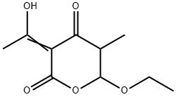 2H-Pyran-2,4(3H)-dione,6-ethoxydihydro-3-(1-hydroxyethylidene)-5-methyl-(9CI) Struktur