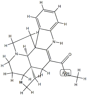 Aspidospermidine-3-carboxylic acid, 2,3-didehydro-, methyl ester, (±)- Struktur