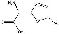 (αS,2R,5S)-α-アミノ-5-メチル-2,5-ジヒドロフラン-2-酢酸 化學(xué)構(gòu)造式