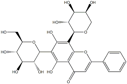 Chrysin 6-C-glucoside 8-C-arabinoside Struktur