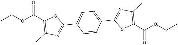 1,4-Bis(5-ethoxycarbonyl-4-Methyl-2-thiazolyl)benzene, 97% Struktur